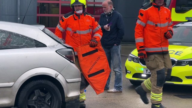 Emmerdale star Mark Charnock demonstrates the potential impact an accident could cause as part of North Yorkshire Police's drink and drug driving campaign