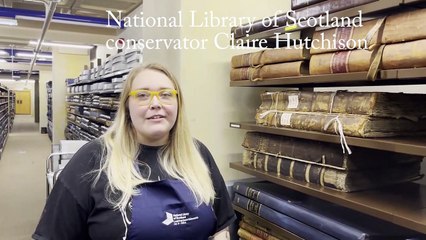 National Library of Scotland conservator Claire Hutchison