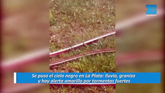Se puso el cielo negro en La Plata: lluvia, granizo y hay alerta amarillo por tormentas fuertes