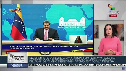 Presidente de Venezuela acentúa el éxito de la firma de un acuerdo con un sector de la oposición