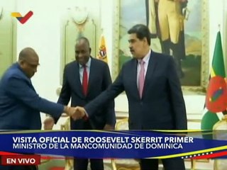 Pdte. Maduro recibe al primer ministro de Dominica, Roosevelt Skerrit