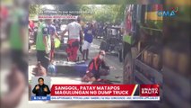 Sanggol, patay matapos magulungan ng dump truck | UB