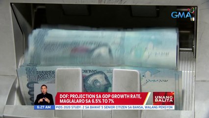 DOF: Projection sa GDP growth rate, maglalaro sa 6.5% to 7% | UB