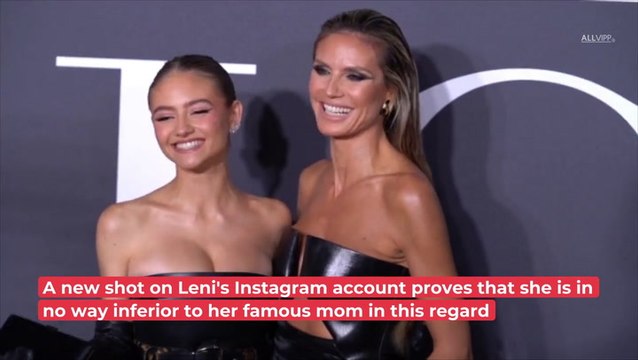 Sexy! Leni Klum Poses In Red Lingerie