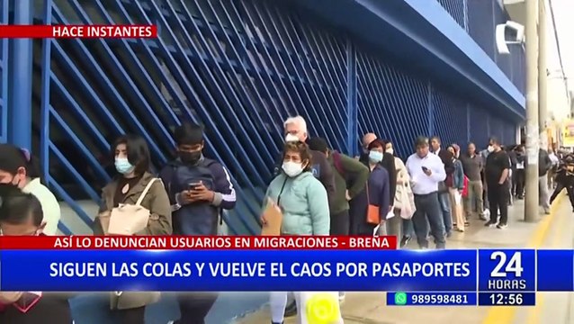 Breña: largas colas en Migraciones para tramite de pasaportes