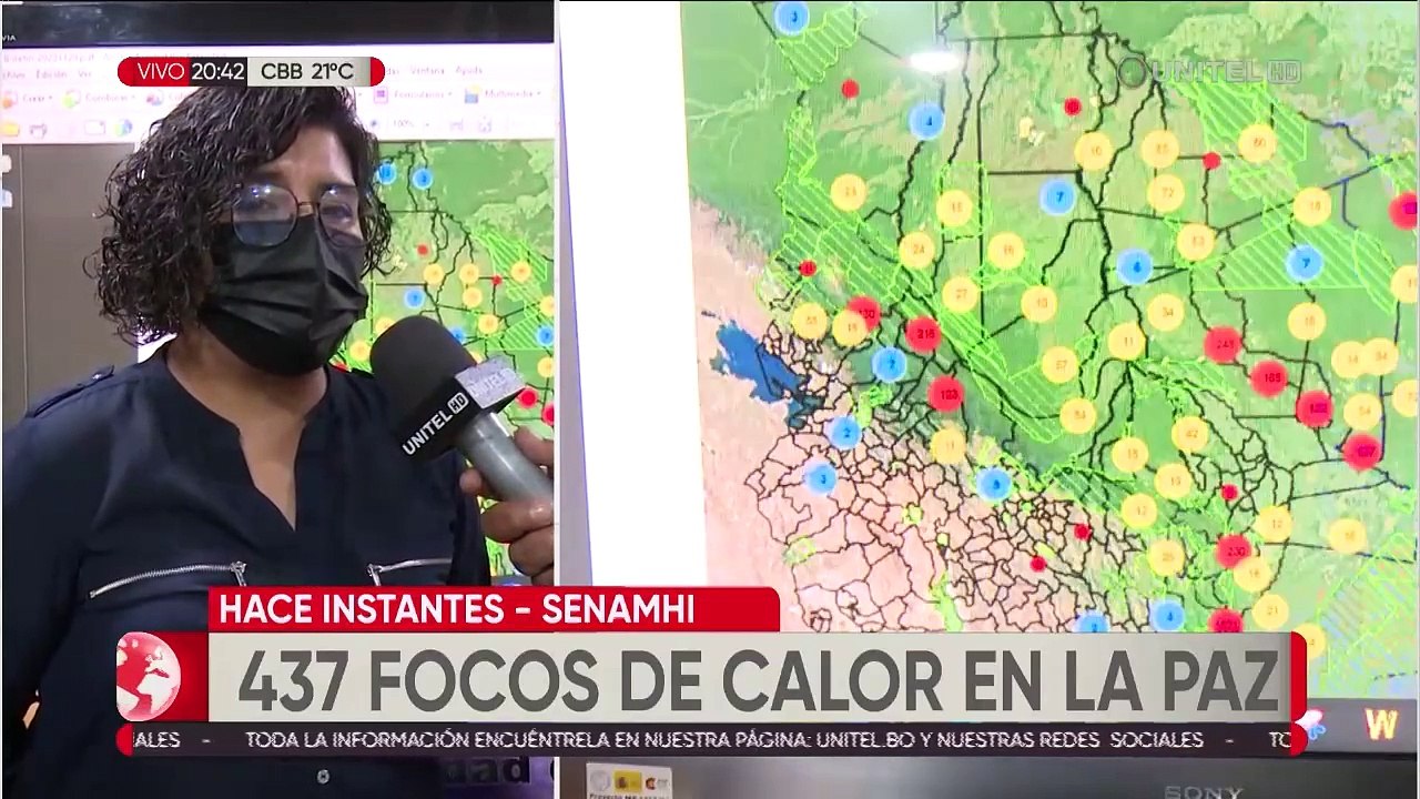 Senamhi reporta 437 focos de calor en Los Yungas a causa de incendios en el norte paceño 