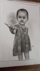 A Cute Baby Girl Drawing | Amazing Art reels #shorts