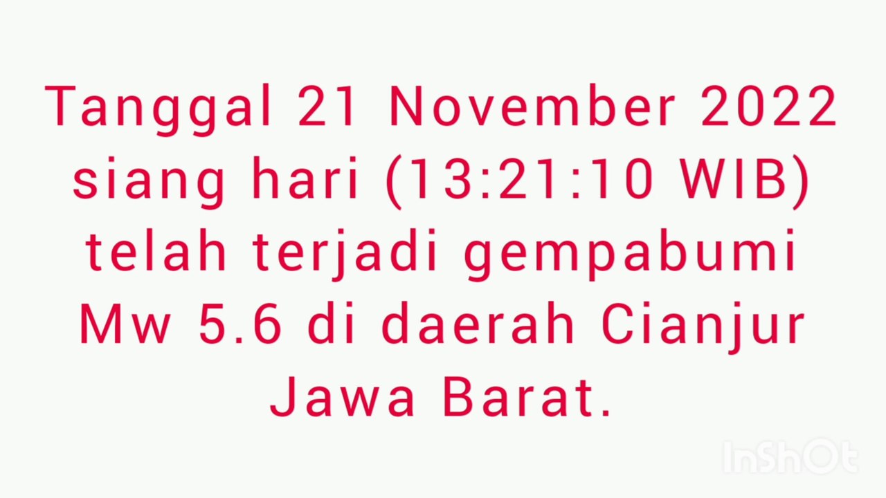 Natural disasters of earthquakes occurred in Cianjur, Indonesia