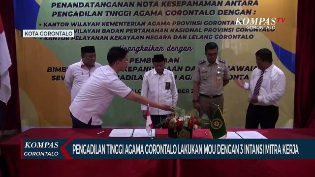 Tingkatkan Pelayanan, Pengadilan Tinggi Agama Gorontalo Lakukan MoU Dengan 3 Intansi Mitra Kerja