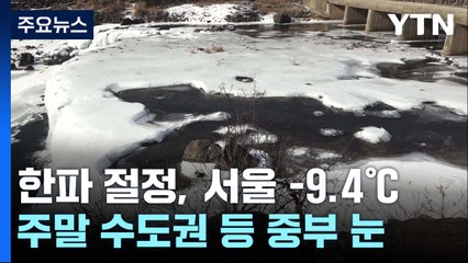 [날씨] 한파 절정, 서울 -9.4℃...주말 주춤하지만 수도권 등 중부 눈 / YTN