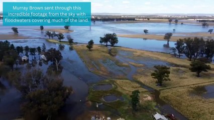 Flooded property, Glamis, from above