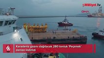 Karadeniz gazını dağıtacak 280 tonluk 'Peçenek' denize indirildi