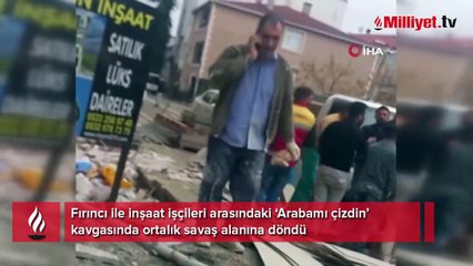 'Arabamı çizdin' kavgasında ortalık savaş alanına döndü