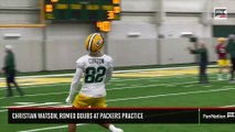 Christian Watson, Romeo Doubs at Packers Practice