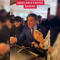 Mustafa Sarıgül öğrencileri yanına alıp kantine 'baskın' yaptı
