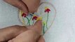 Basic embroidery stitches flower making tutorial/steam stich