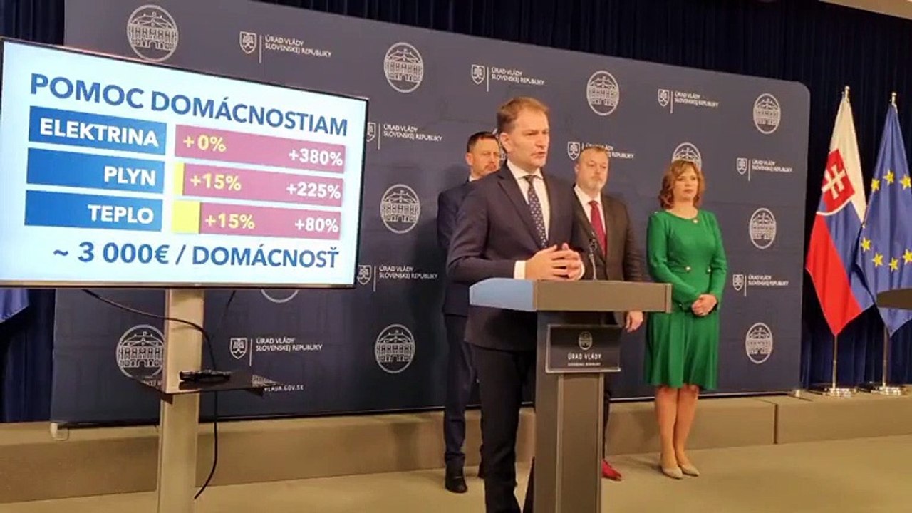ZÁZNAM: Vláda:Domácnostiam sa cena elektriny nezmení, cena plynu a tepla vzrastie o 15 %