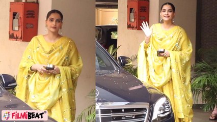 Sonam Kapoor बन-ठन निकली घूमने, Yellow Anarkali में बेहद खूबसूरत लगीं New Mommy Sonam! | FilmiBeat