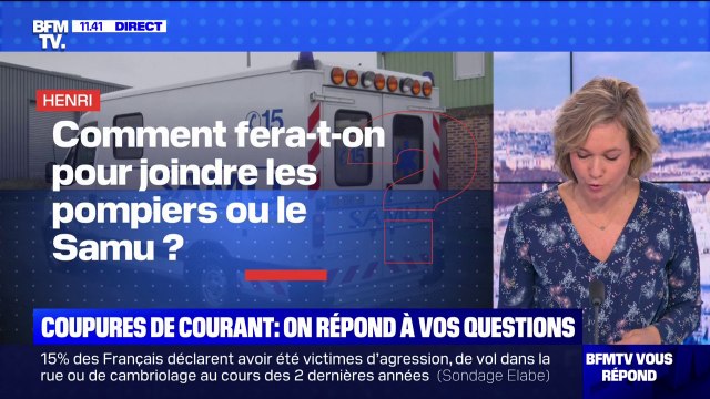 Coupures d'électricité: comment fera-t-on pour joindre les pompiers ou le Samu? BFMTV répond à vos questions