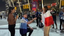Mondiali, tifoso argentino alla fidanzata polacca: vuoi sposarmi?