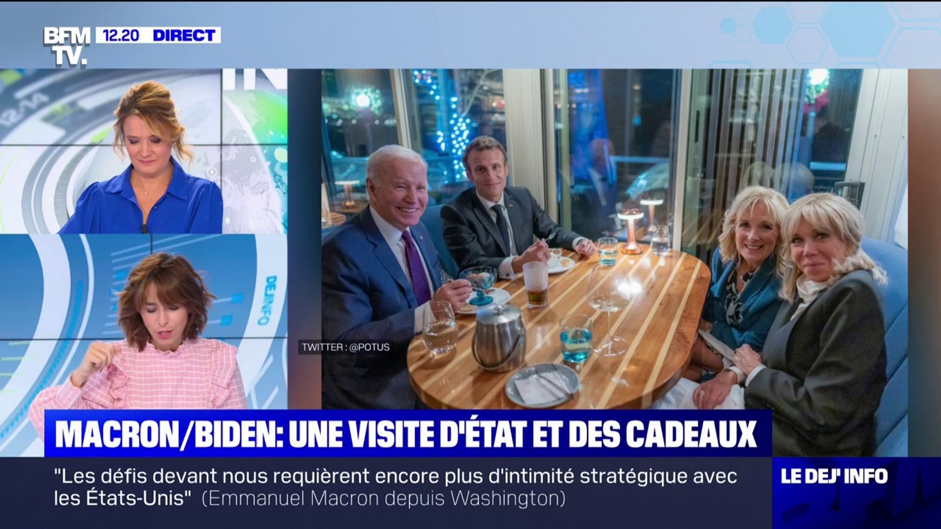 Montre LIP pull Saint James Les cadeaux d Emmanuel Macron Joe Biden