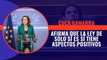 Cuca Gamarra afirma que la ley de sólo sí es sí tiene aspectos positivos