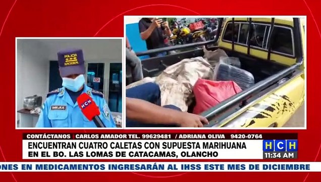 ¡Hallan más de 100 libras de moña caleteada en Catacamas y detienen a tres personas!