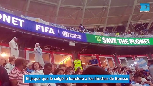 El jeque que le colgó la bandera a los hinchas de Berisso