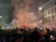 Bruxelles: les supporters célèbrent la qualification du Maroc pour les 1/8es du Mondial 2022 au Qatar