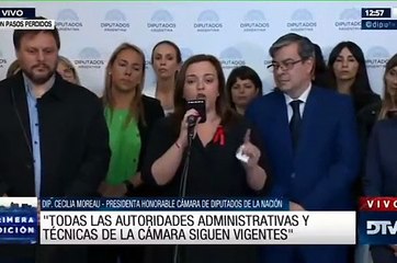 Lo que dijo Moreau tras la sesión en Diputados