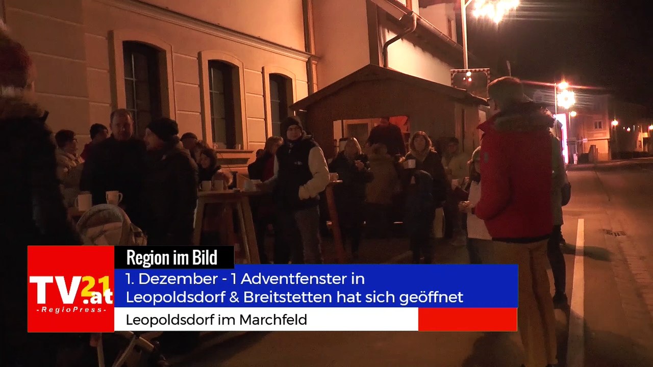 1. Dezember - 1 Adventfenster in Leopoldsdorf & Breitstetten hat sich geöffnet