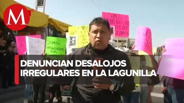 Protesta en Eje 1 Norte por desalojos