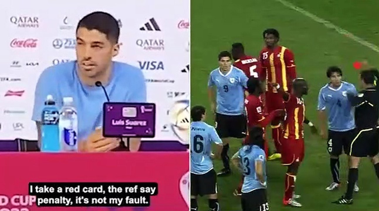 'I don't apologize for that': Luis Suarez refuses to say sorry for dastardly handball that sent Ghana crashing out of the 2010 World Cup after a journalist called him the 'devil'... and insist it was their fault for