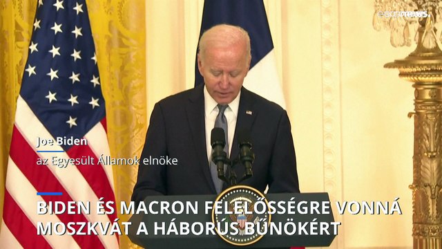 Biden és Macron felelősségre vonná Moszkvát az ukrajnai háborús bűnökért