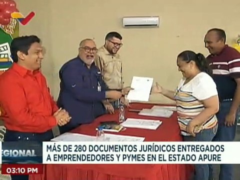 Más de 280 documentos jurídicos han sido entregados a emprendedores y PYMES en Apure