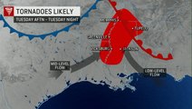 Tornadoes possible amid severe storm threat in the lower Mississippi Valley