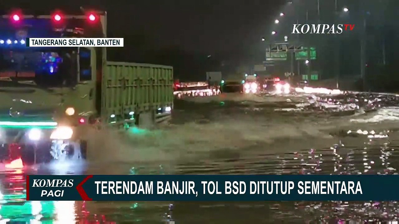 Tol BSD-Bintaro Ditutup Sementara Karena Kembali Terendam Banjir Usai Diguyur Hujan Deras
