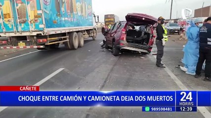 Cañete: accidente vehicular deja dos muertos