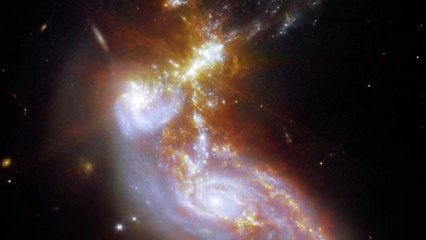 Galáxias se fundindo: mais um flagra incrível do James Webb