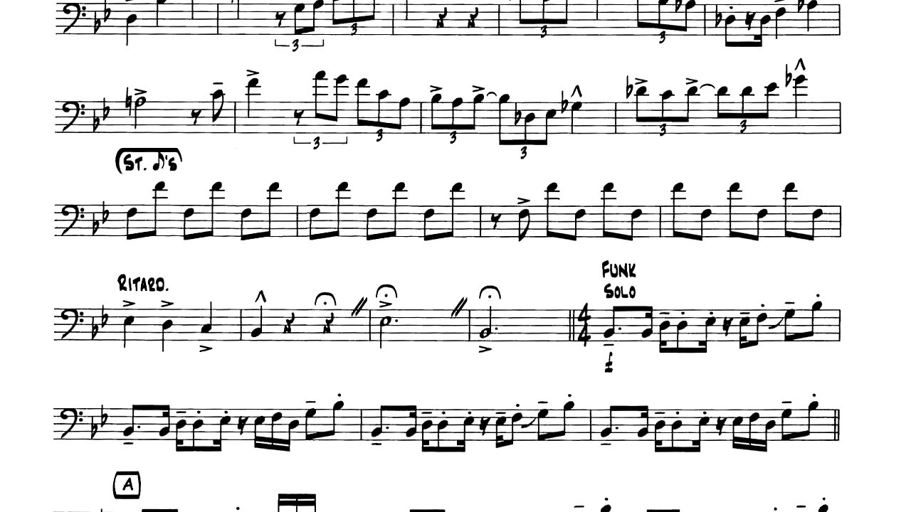 The Chicken (Pee Wee Ellis) - Jaco Pastorius Bass Transcription (arr. K. Berg)