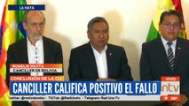 Canciller de Bolivia califica como positivo el fallo de la CIJ por el Silala