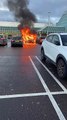 Rental Car Engulfed in Flames