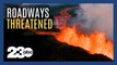 Mauna Loa lava flow threatens to cover Hawaii freeway