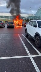 Rental Car Engulfed in Flames