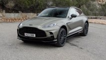 The new Aston Martin DBX707 Design in Satin Titanium Grey in Sardinia