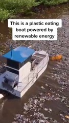 Plastic Eating Boat #shorts #viral #shortsvideo #video #innovationhub