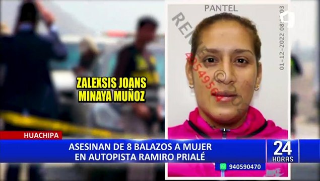 Huachipa: asesinan de 8 balazos a mujer en autopista Ramiro Prialé