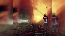 Kaza yapan kamyon alev alev yandı
