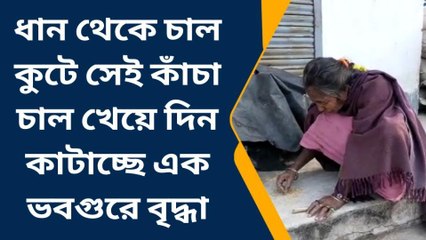 কালিয়াগঞ্জ:কৃষক বাজারই বাড়ি!ভাত নয় রাস্তার ধান চিবিয়ে ক্ষুদা নিবিরণ এই বৃদ্ধার