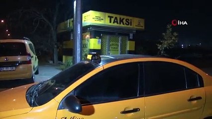 Taksicilere sopalı saldırı kamerada